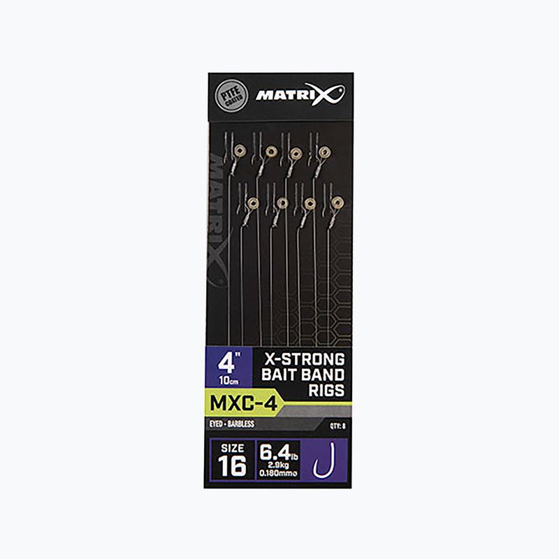 Matrix MXC-4 Velikost Barbless X-Strong Bait Band methode návazce 8 ks transparentní GRR066