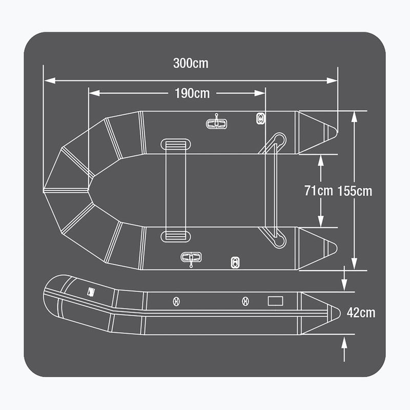 Fox EOS 300 Boat Slat Floor rybářský ponton zelená CIB037 9