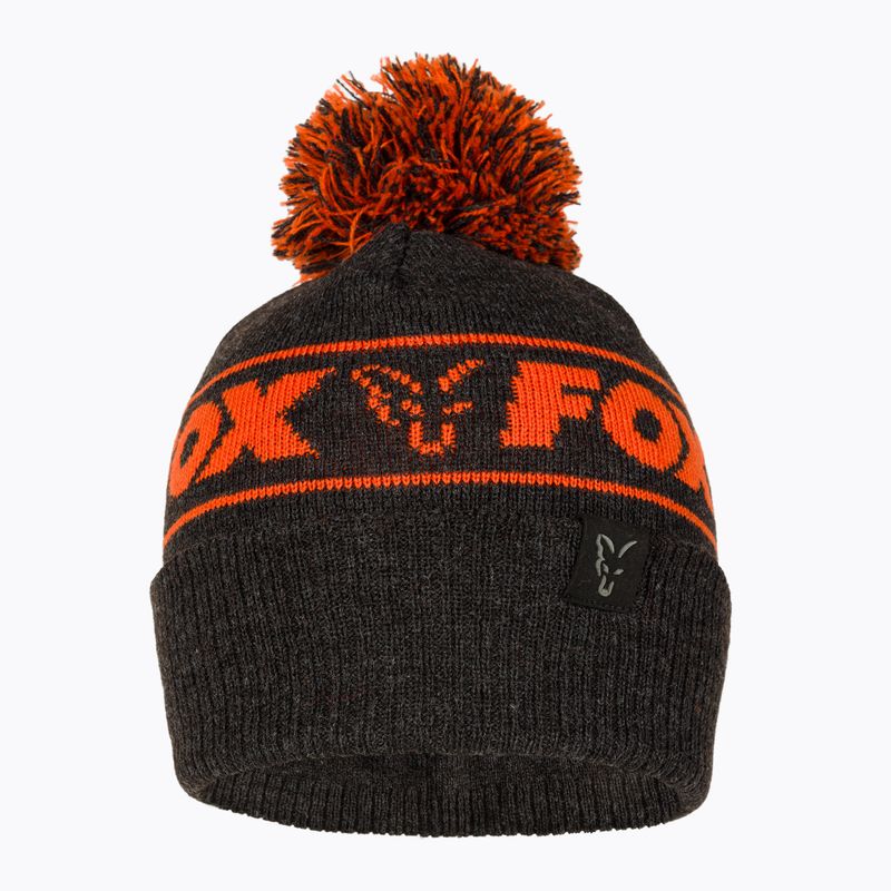 Zimní čepice Fox International Collection Bobble černá/oranžová 2