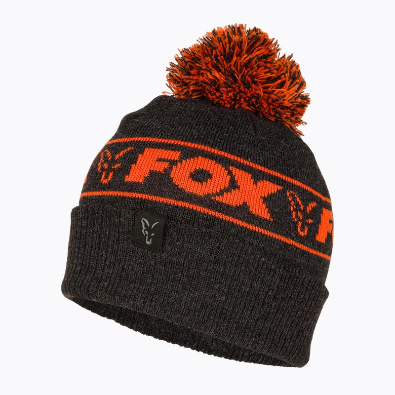 Zimní čepice Fox International Collection Bobble černá/oranžová 3
