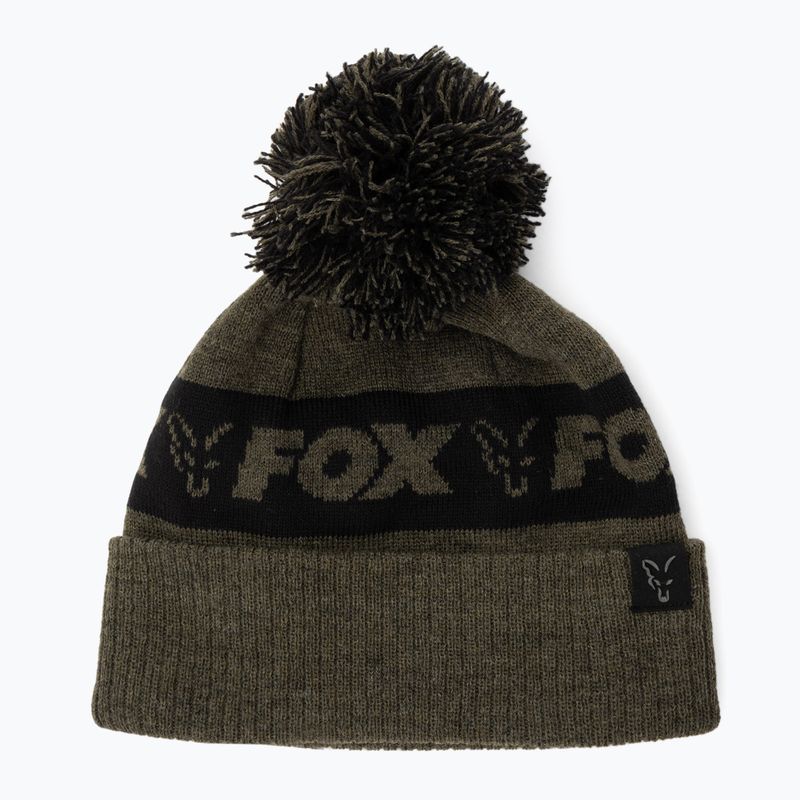 Zimní čepice Fox International Collection Bobble zeleno-černá 5