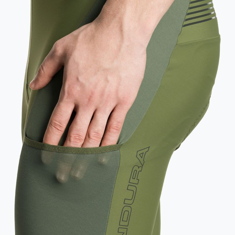 Pánské cyklistické šortky  Endura GV500 Reiver Bibshort olive green 3