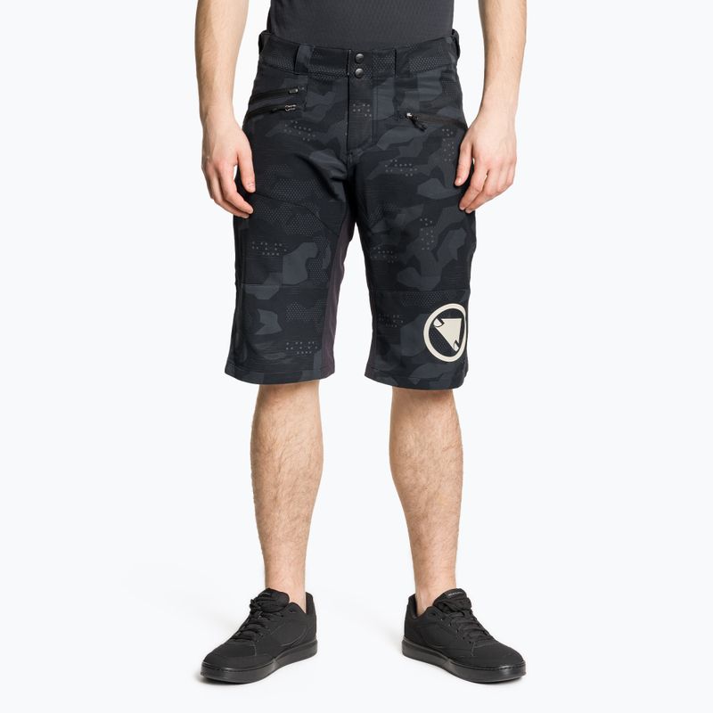 Pánské cyklistické šortky  Endura Singletrack II Short black camo