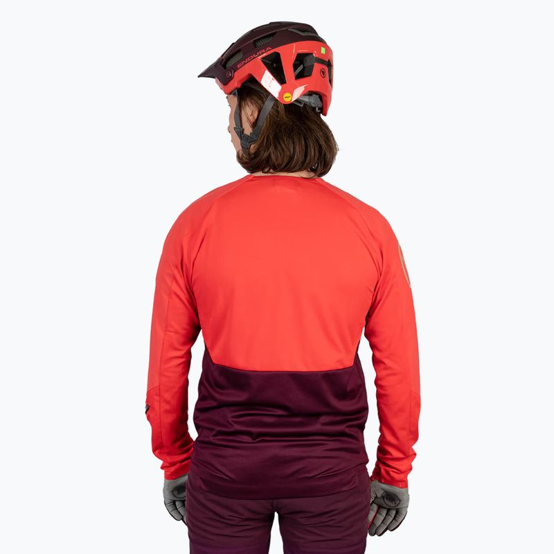 Pánský cyklistický dres Longsleeve Endura MT500 Burner aubergine 4