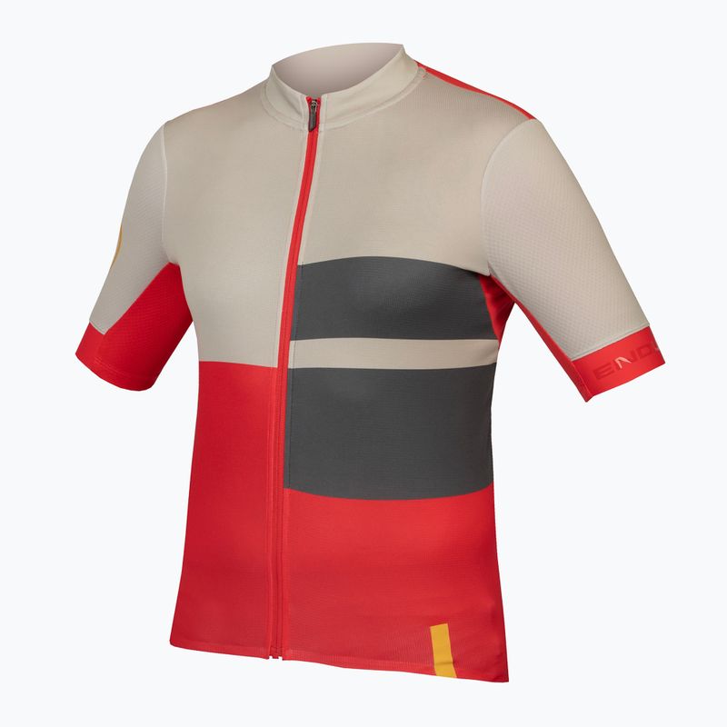 Pánský cyklistický dres  Endura FS260 Print S/S pomegranate