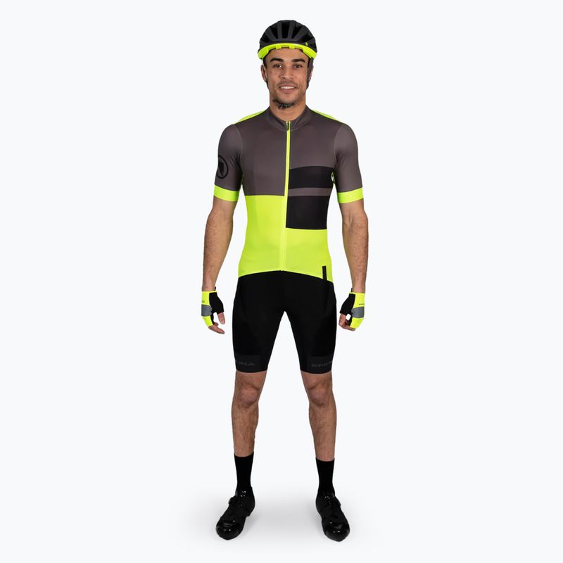 Pánský cyklistický dres Endura FS260 Print S/S hi-viz yellow 2