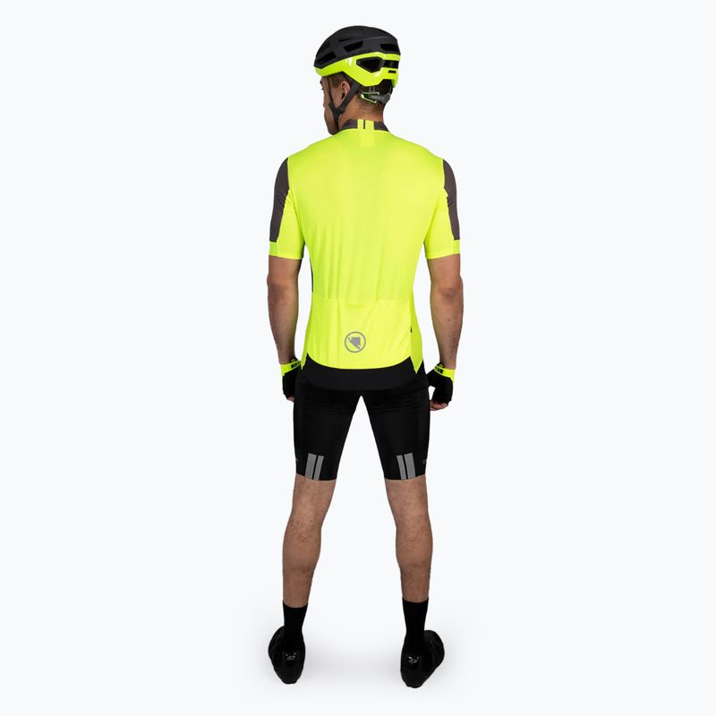 Pánský cyklistický dres Endura FS260 Print S/S hi-viz yellow 3