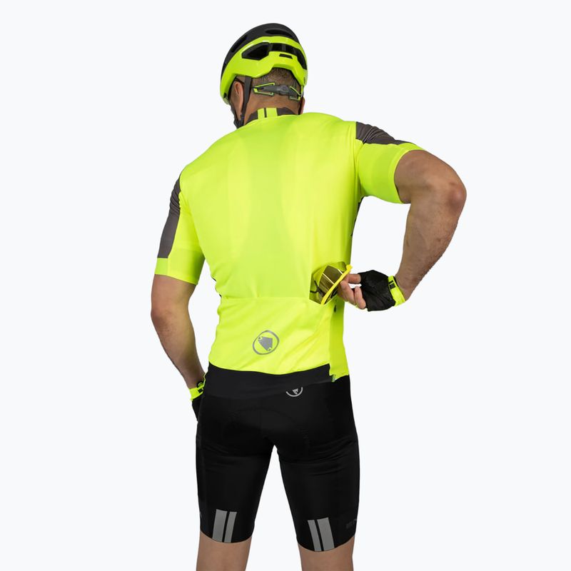 Pánský cyklistický dres Endura FS260 Print S/S hi-viz yellow 4