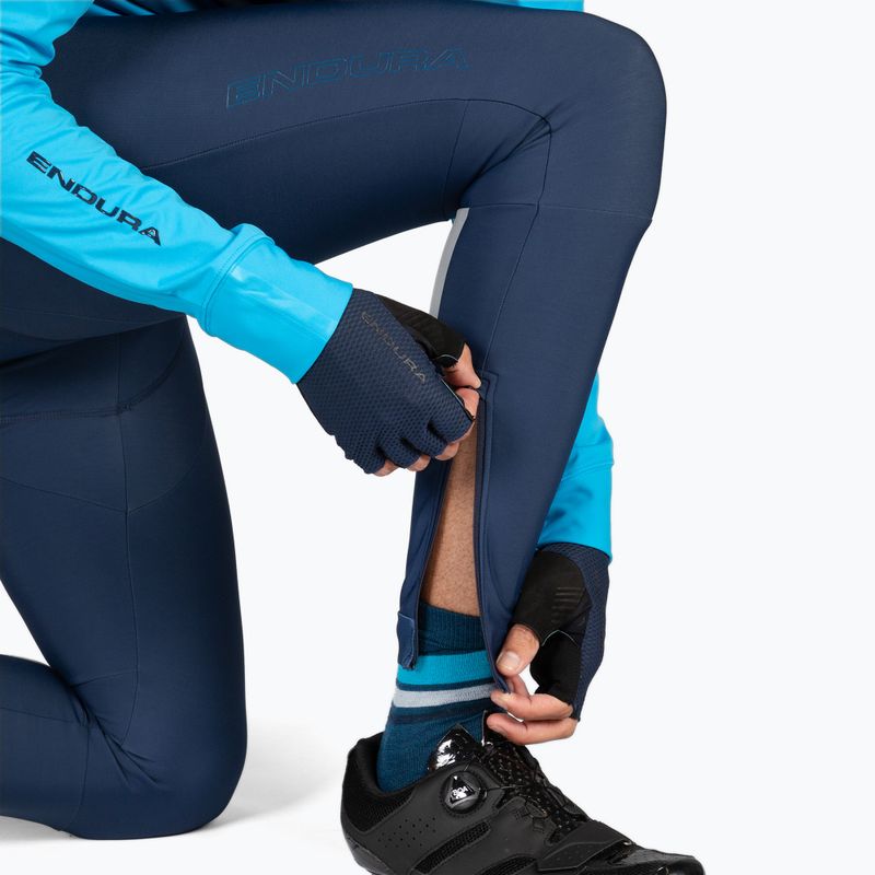 Pánské zateplené cyklistické kalhoty s laclem Endura FS260-Pro Thermo Bibtights II ink blue 9