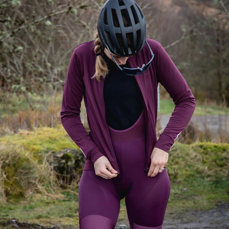 Dámský cyklistický dres Longsleeve Endura Xtract Roubaix aubergine 10