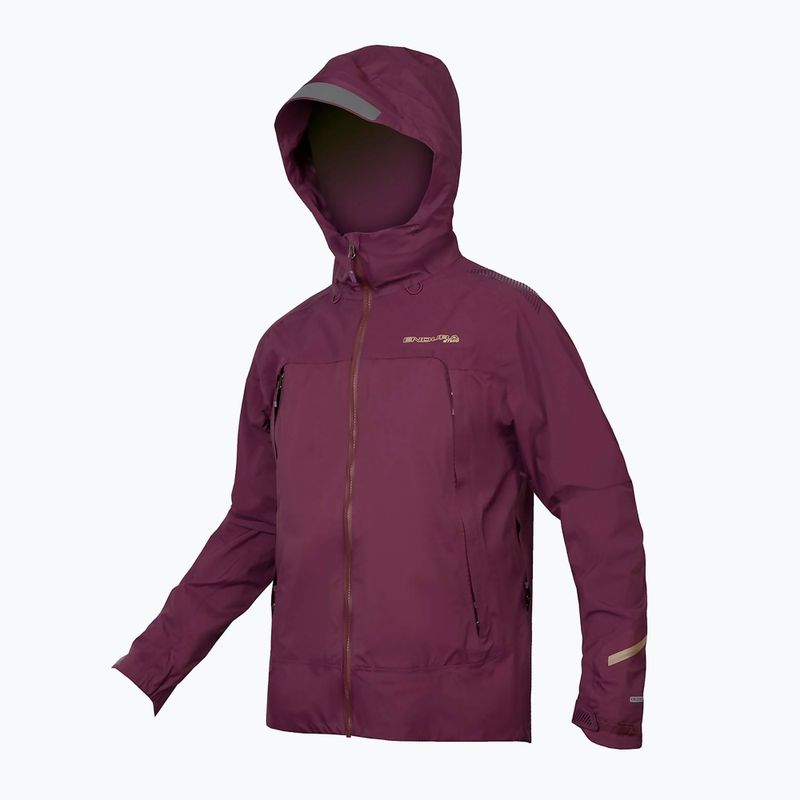 Pánská cyklistická bunda Endura MT500 Waterproof II aubergine 7