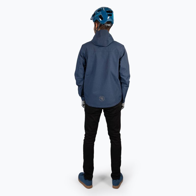 Pánská  cyklistická bunda s kapucí  Endura Hummvee Waterproof Hooded  ink blue 7