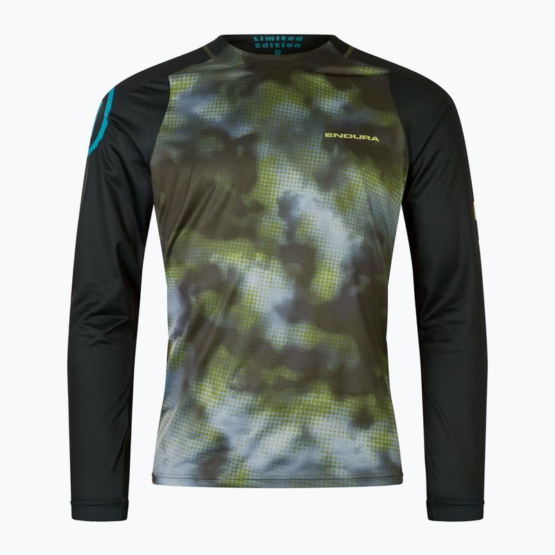 Pánský cyklistický dres longsleeve Endura Pixel Cloud Ltd black 7