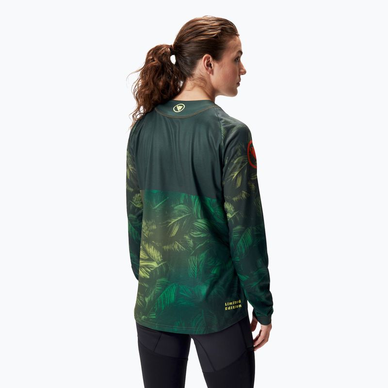 Dámský cyklistický dresLongsleeve Endura Tropical Print Ltd ghillie green 4