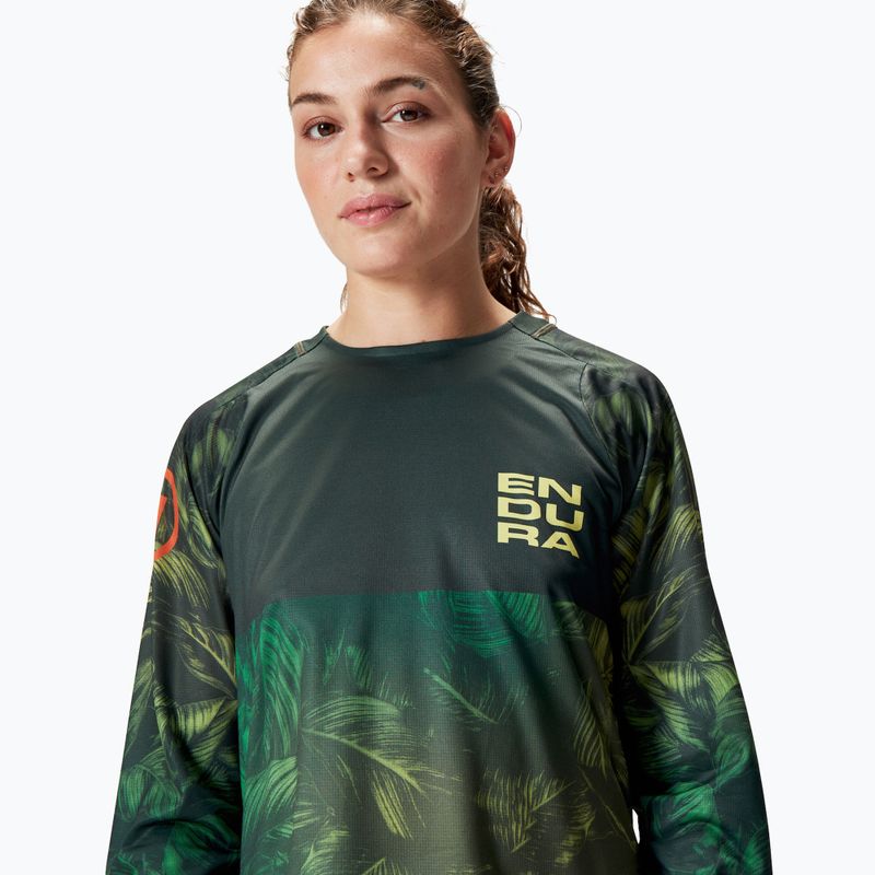 Dámský cyklistický dresLongsleeve Endura Tropical Print Ltd ghillie green 5