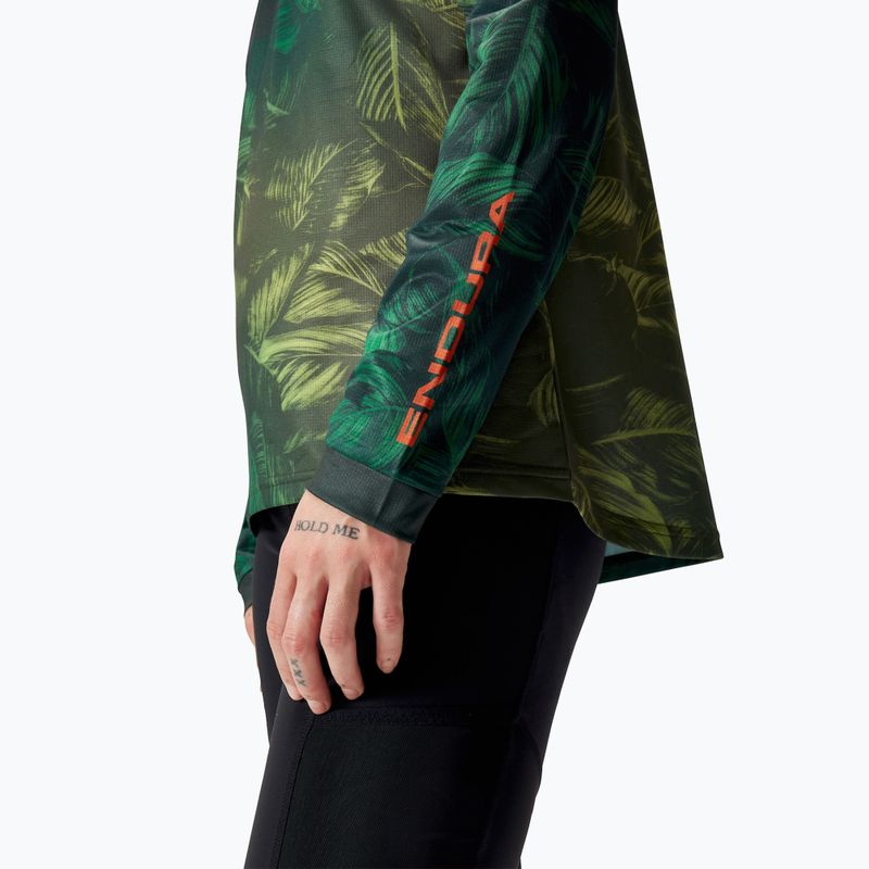 Dámský cyklistický dresLongsleeve Endura Tropical Print Ltd ghillie green 7