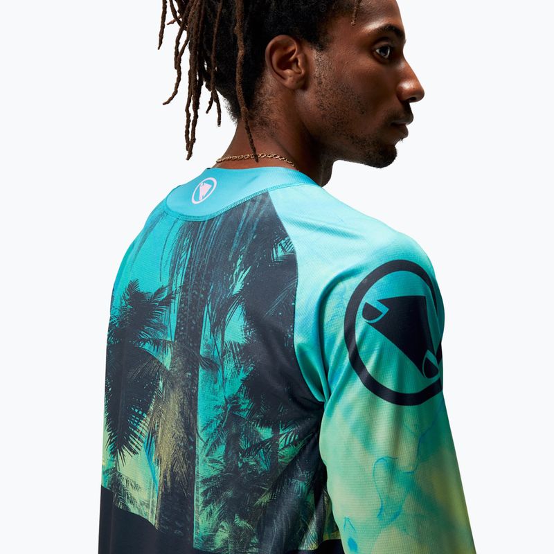 Pánský cyklistický dres Longsleeve Endura Tropical Print Ltd atlantic 6