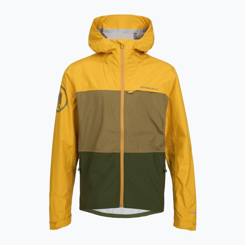 Pánská cyklistická bunda Endura Singletrack II Waterproof mustard