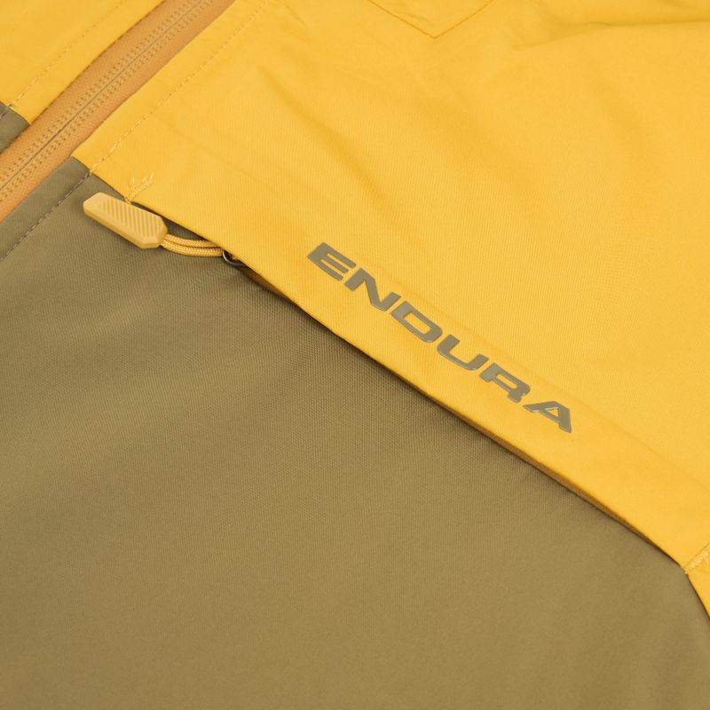 Pánská cyklistická bunda Endura Singletrack II Waterproof mustard 3