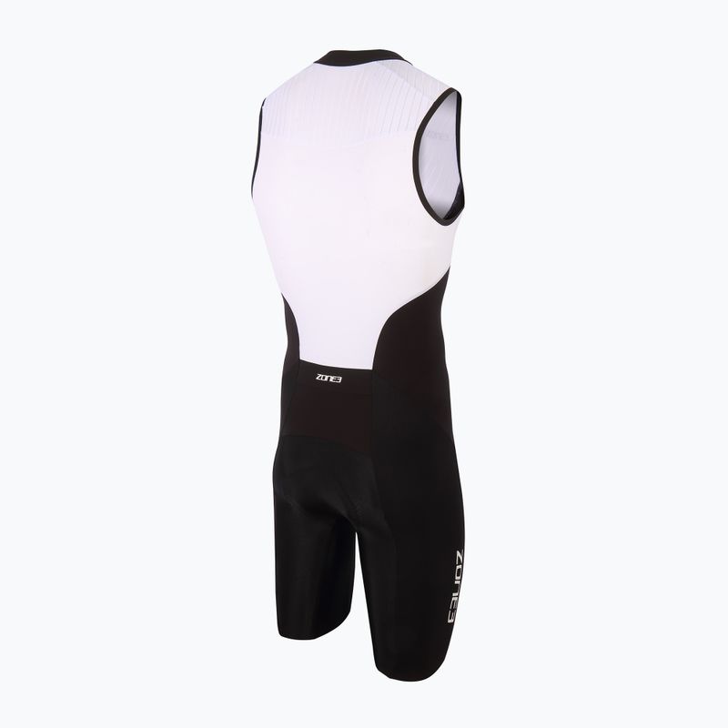 Pánská triatlonová kombinéza ZONE3 Lava Long Distance Trisuit black/white/red 2
