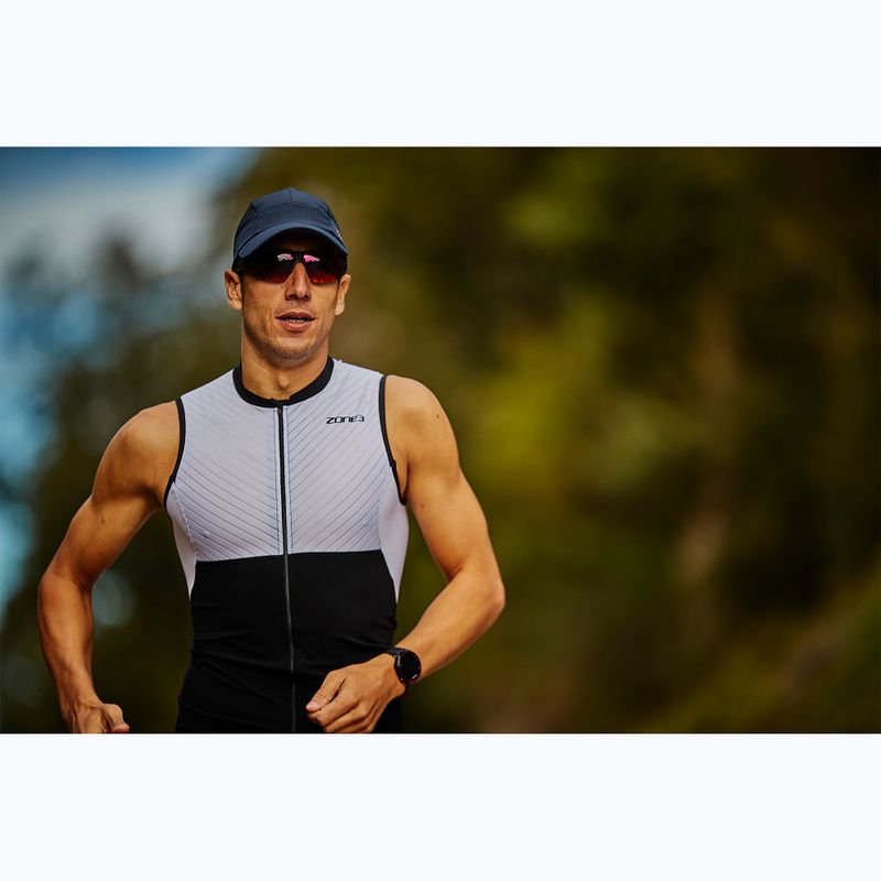 Pánská triatlonová kombinéza ZONE3 Lava Long Distance Trisuit black/white/red 4