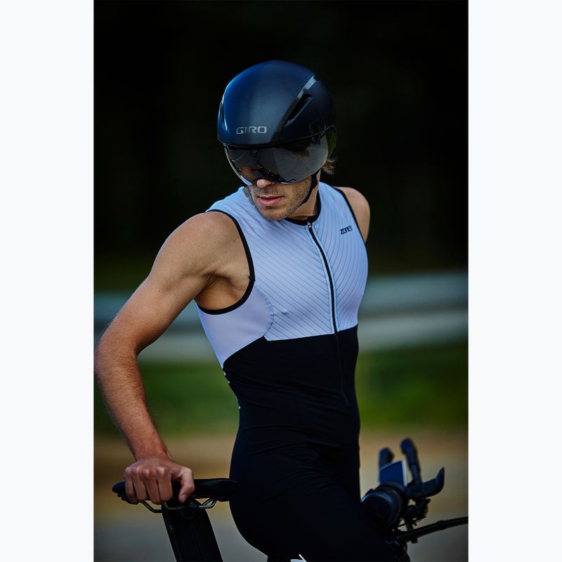 Pánská triatlonová kombinéza ZONE3 Lava Long Distance Trisuit black/white/red 5