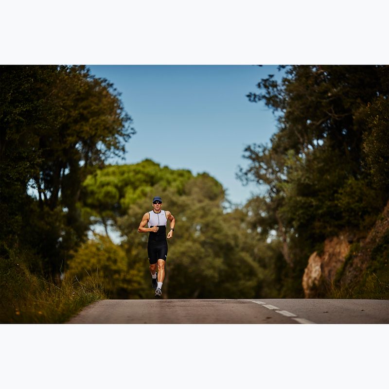 Pánská triatlonová kombinéza ZONE3 Lava Long Distance Trisuit black/white/red 8