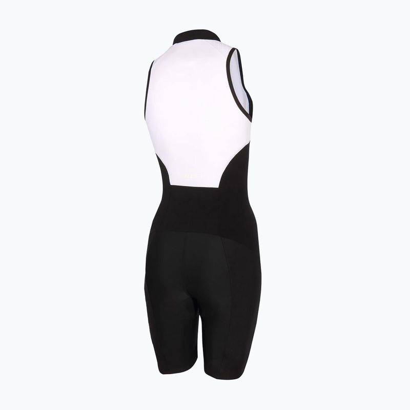 Dámský triatlonový dres ZONE3 Lava Long Distance Trisuit black/white/green 2