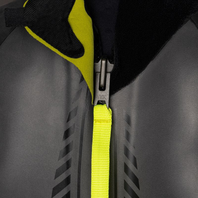 Pánské triatlonové pěnové triko ZONE3 bez rukávů Vision black/lime/gun metal 5