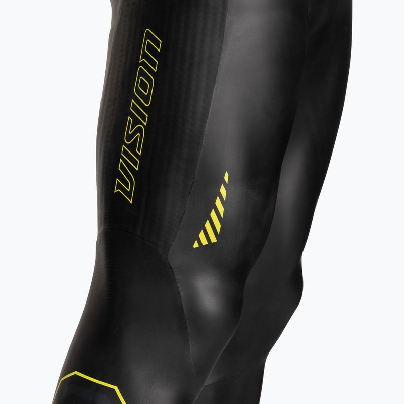 Pánské triatlonové pěnové triko ZONE3 bez rukávů Vision black/lime/gun metal 6