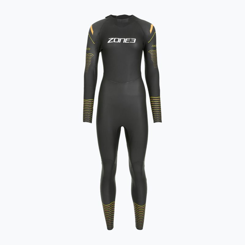 Dámský triatlonový neopren Zone3 Thermal Aspect Breaststroke 2,5 mm black/orange/yellow 2