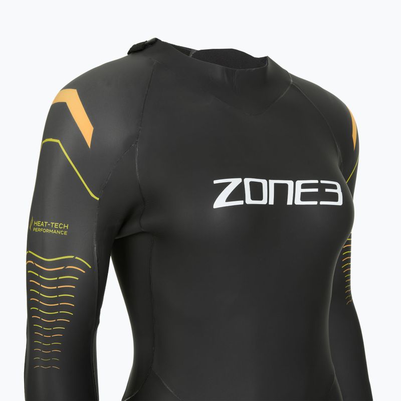 Dámský triatlonový neopren Zone3 Thermal Aspect Breaststroke 2,5 mm black/orange/yellow 4