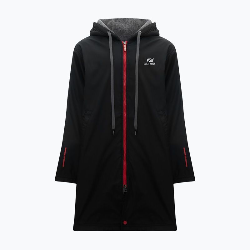 Dětský župan ZONE3 Polar Fleece Parka Changing Robe Jr black