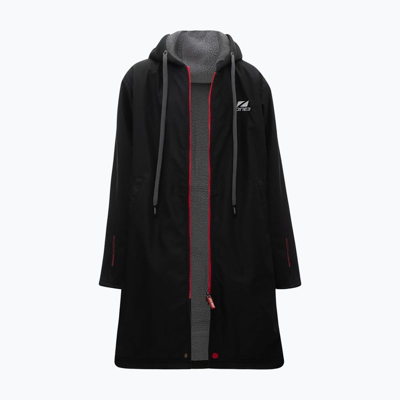 Dětský župan ZONE3 Polar Fleece Parka Changing Robe Jr black 3