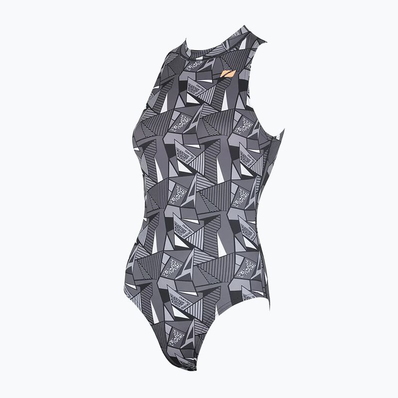 Dámské jednodílné plavky ZONE3 OWS Renew High Neck black/white 6