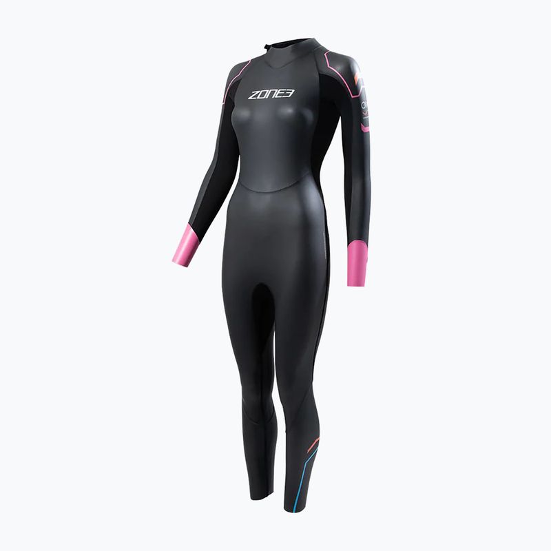 Dámský plavecký oblek ZONE3 Aspect Breaststroke 3,5 mm black/pink
