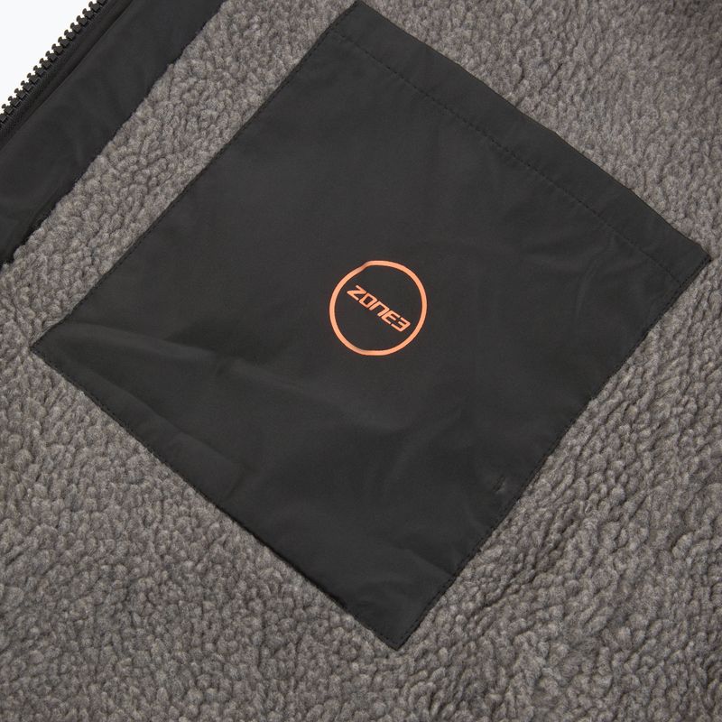 Kabát ZONE3 Recycled Robe Parka black/grey/orange 6