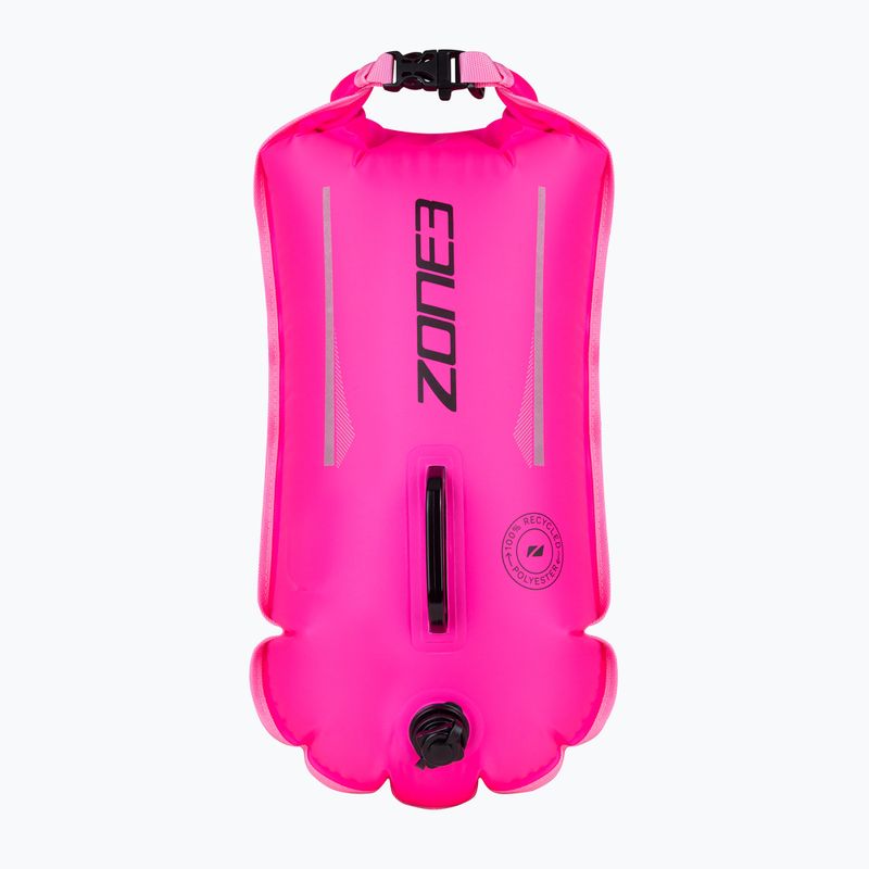 Bezpešnostní bójka  ZONE3 Safety Buoy/Dry Bag Recycled 28 l high vis pink