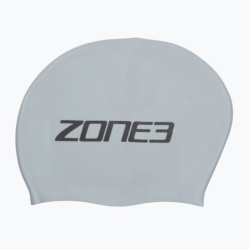 Plavecká čepice ZONE3 Long Hair silver