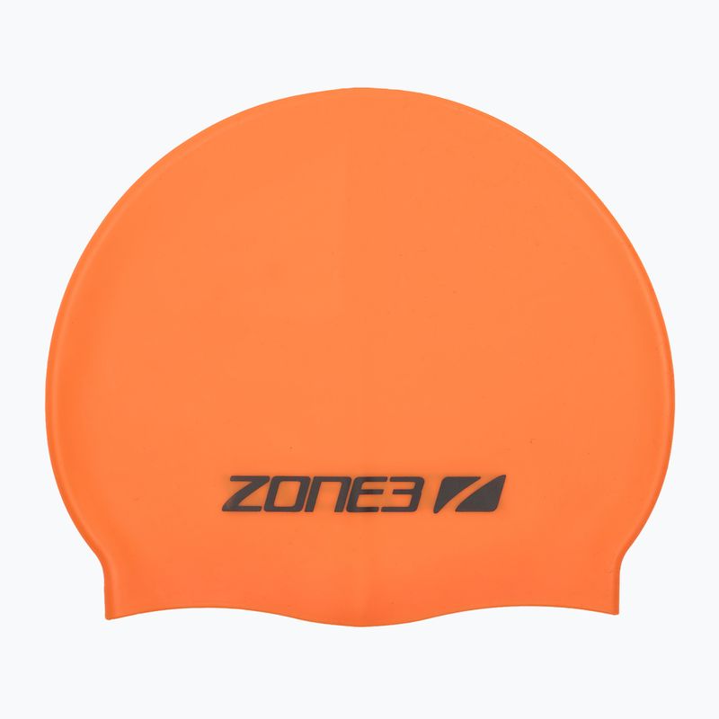 Plavecká čepice ZONE3 Silicone Swim hi-vis orange