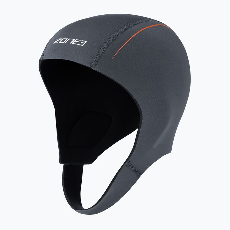 Neoprenová plavecká čepice ZONE3 Active-Flex Swim grey/orange