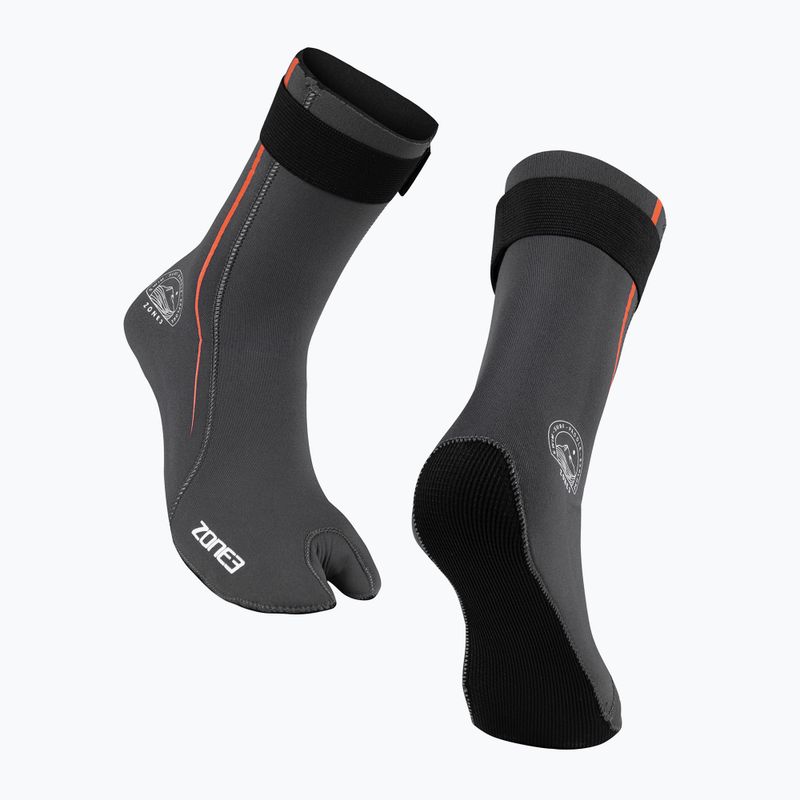 Neoprenové ponožky ZONE3 Active Flex Swim 3 mm grey/orange