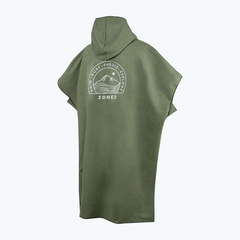 Pončo ZONE3 Microfibre Changing Robe khaki/white 2