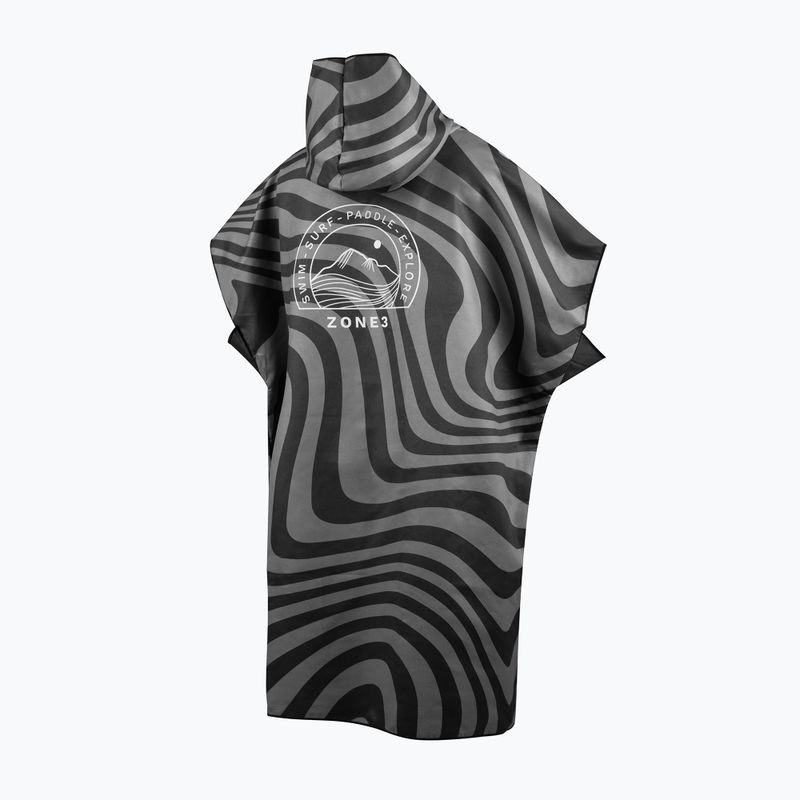 Pončo ZONE3 Microfibre Changing Robe black/grey 2