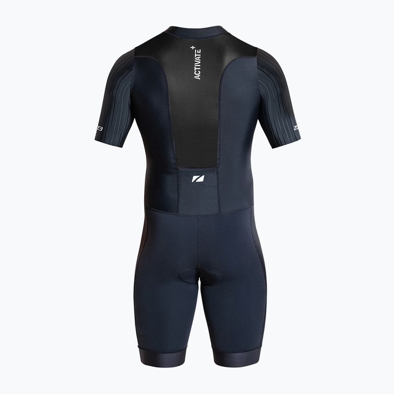 Pánská triatlonová kombinéza ZONE3 Activate+ Trisuit black 2