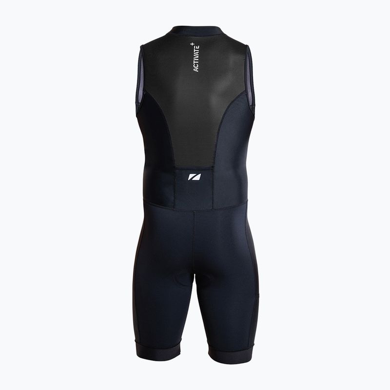 Pánský triatlonový dres ZONE3 Activate+ Sleeveless Trisuit black 2