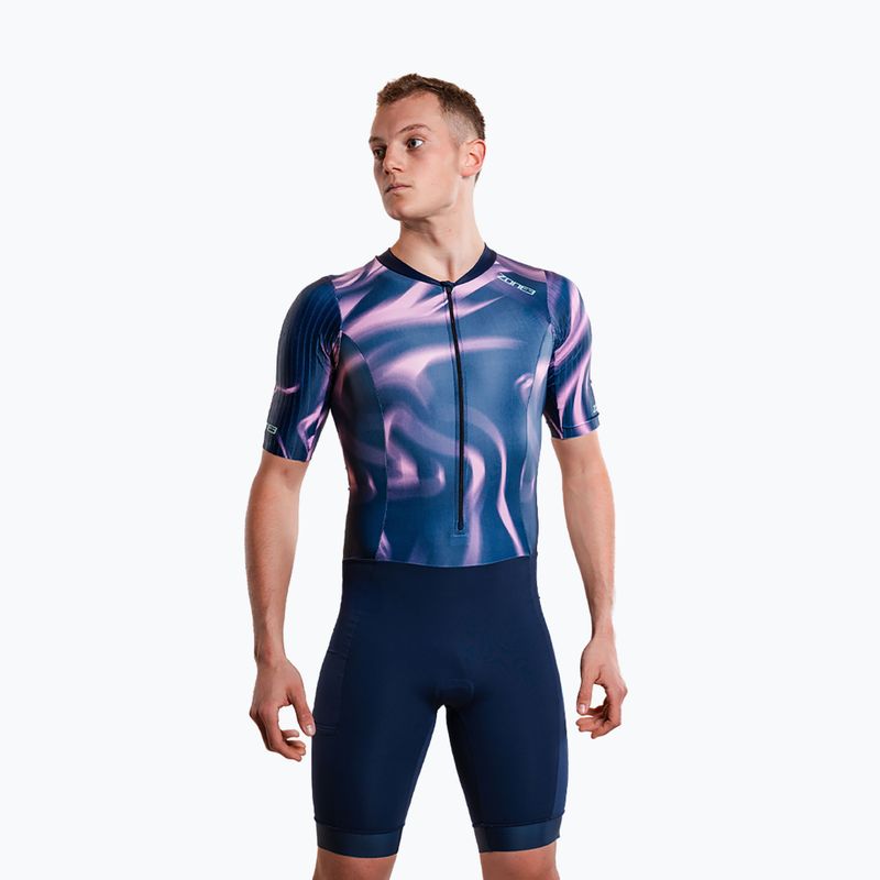 Pánská triatlonová kombinéza ZONE3 Activate+ Trisuit print 6