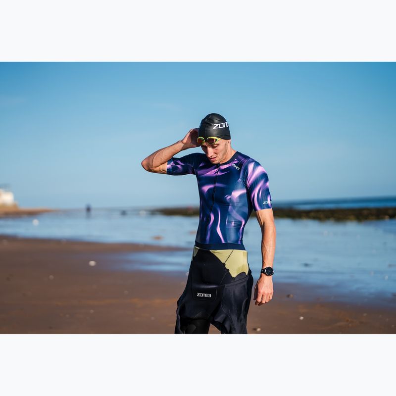 Pánská triatlonová kombinéza ZONE3 Activate+ Trisuit print 13