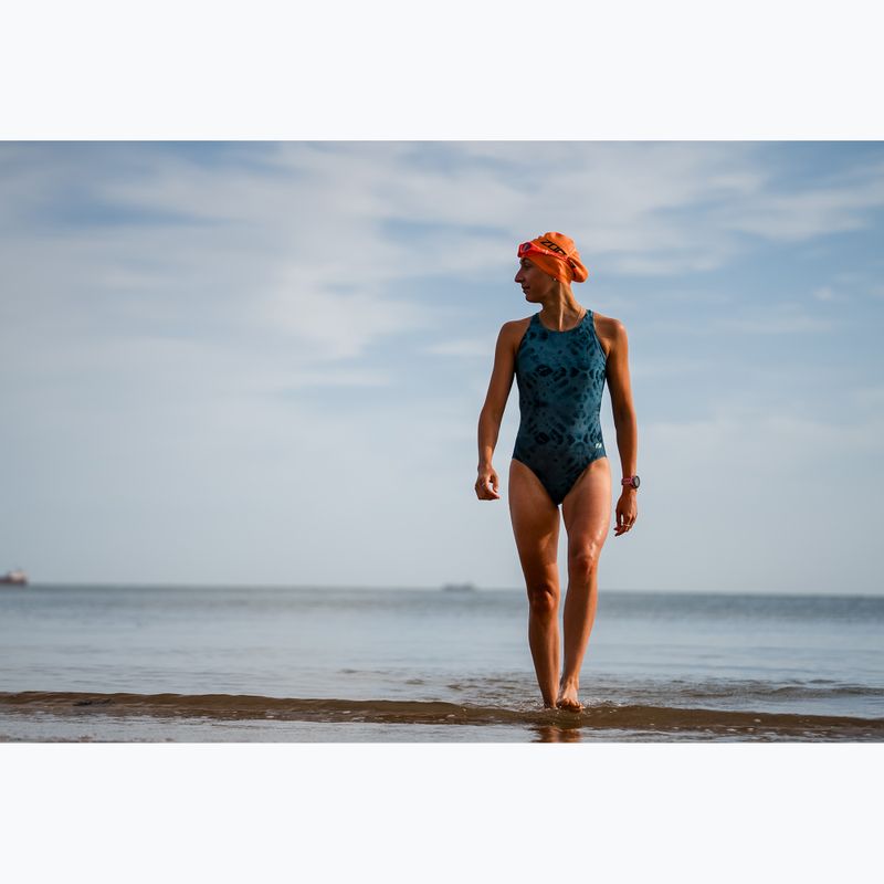 Dámské jednodílné plavky ZONE3 Classic teal tie-dye 7