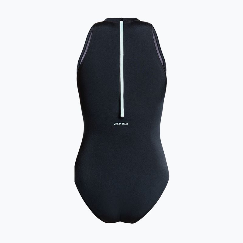 Dámské jednodílné plavky ZONE3 High Neck Costume black 2